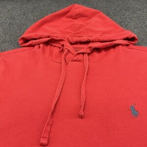 Polo by Ralph Lauren Jersey Hoodie T-Shirt Men’s large Red Long Sleeve